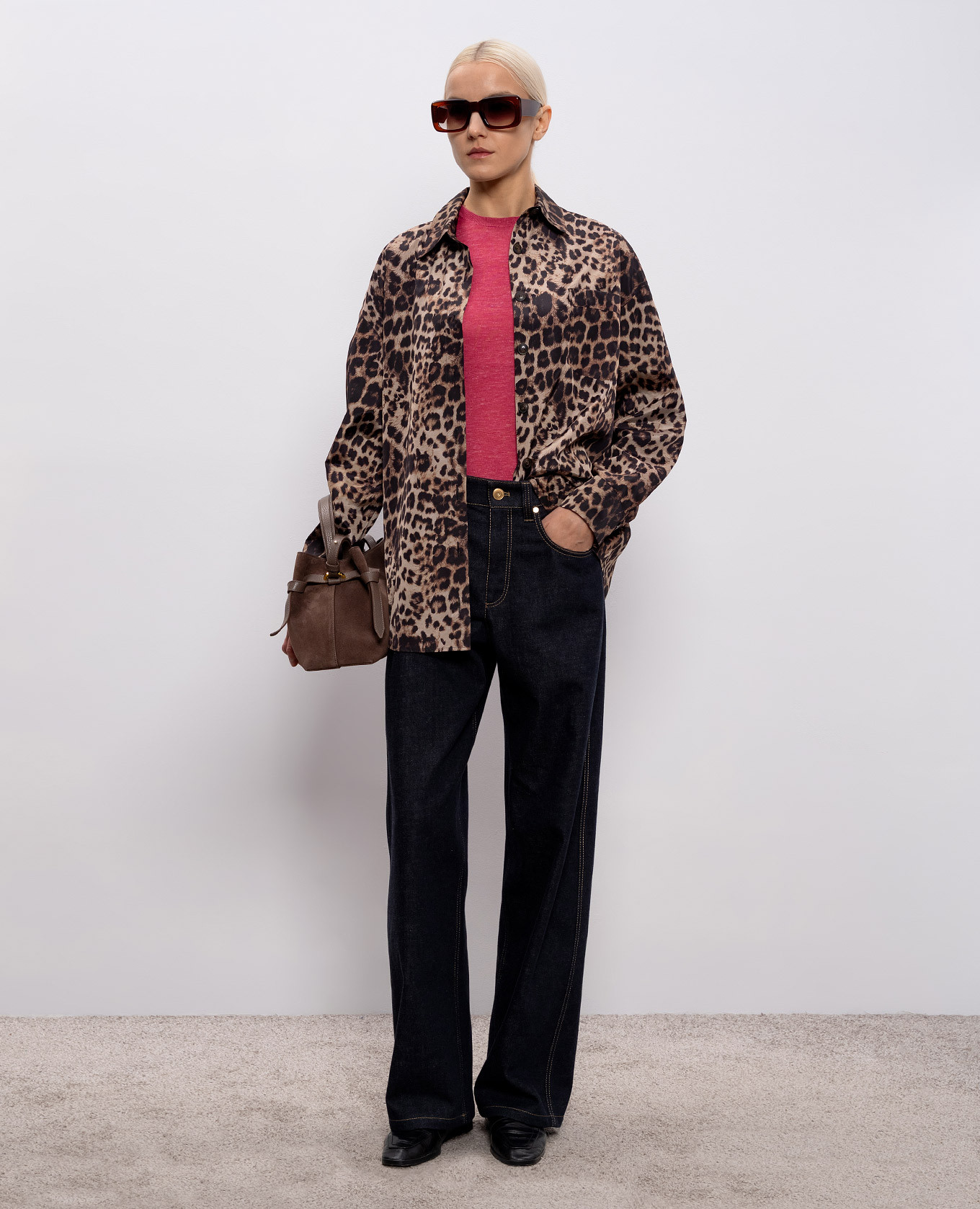 Lobster shirt in animal print Simonetta Ravizza 2