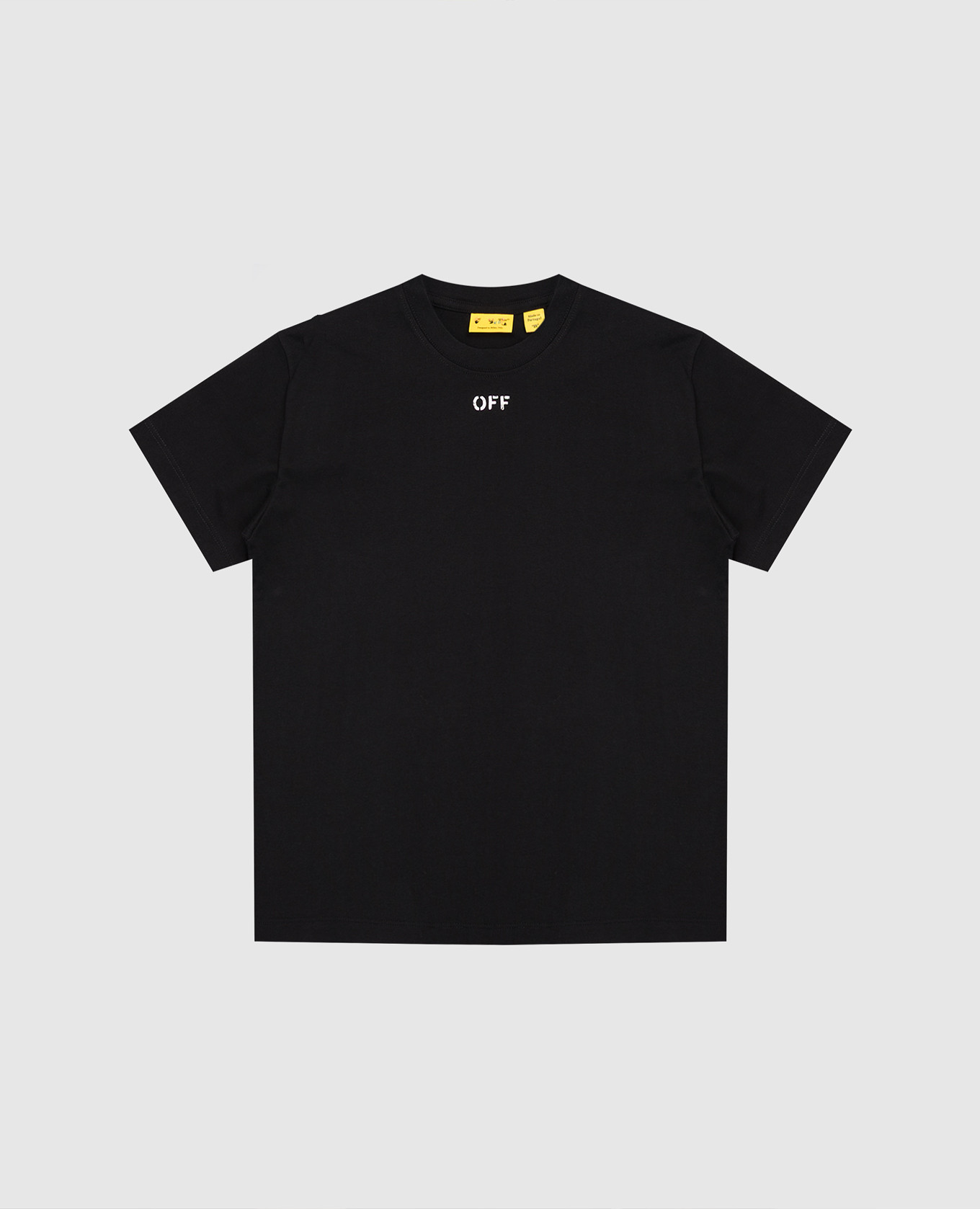 Children's black T-shirt with logo print