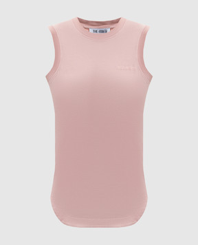 The Attico Pink top with logo embroidery 260WCN00003JJJ025AA