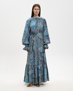 Etro Blue printed shirt dress WRHA063199SAEI4
