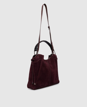 Gianni Chiarini ERA burgundy suede bag BS12570CMPL