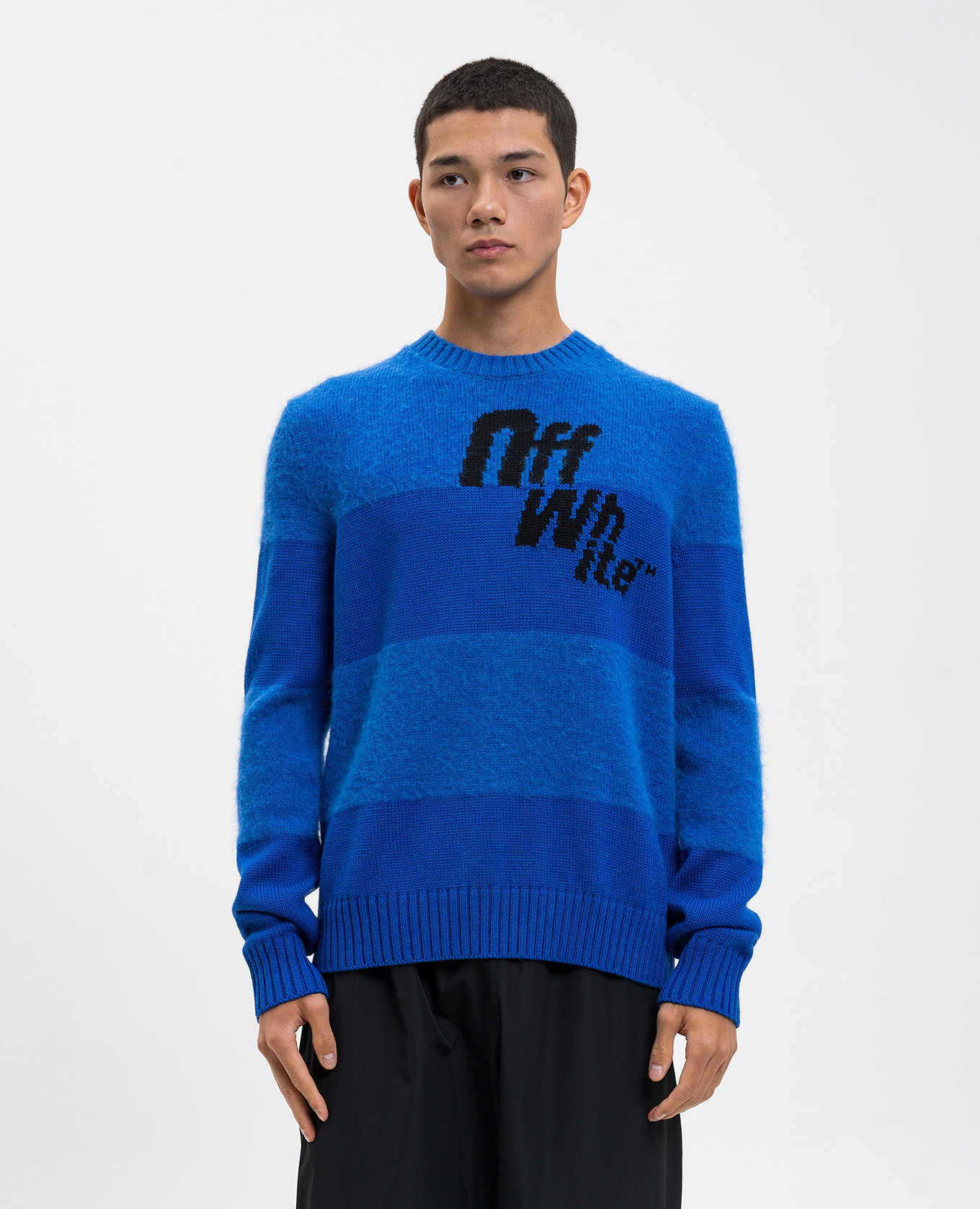 Stairway blue alpaca sweater Off-White 3