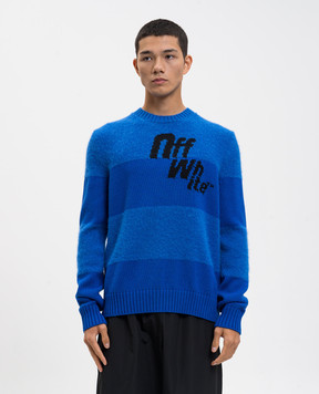 Off-White Stairway blue alpaca sweater 44MHE20EF5K001