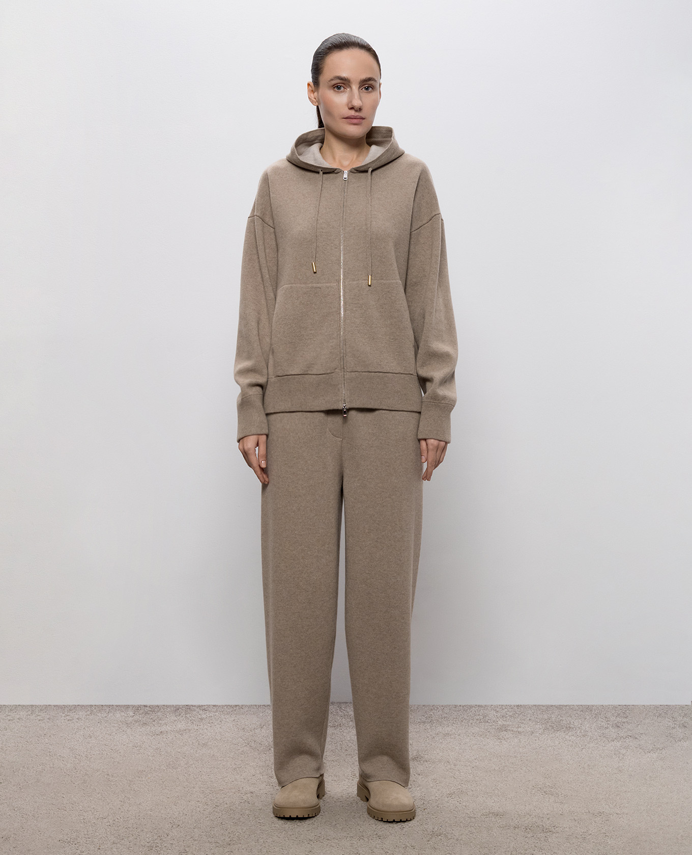 Beige cashmere, wool and silk tracksuit Babe Pay Pls 4