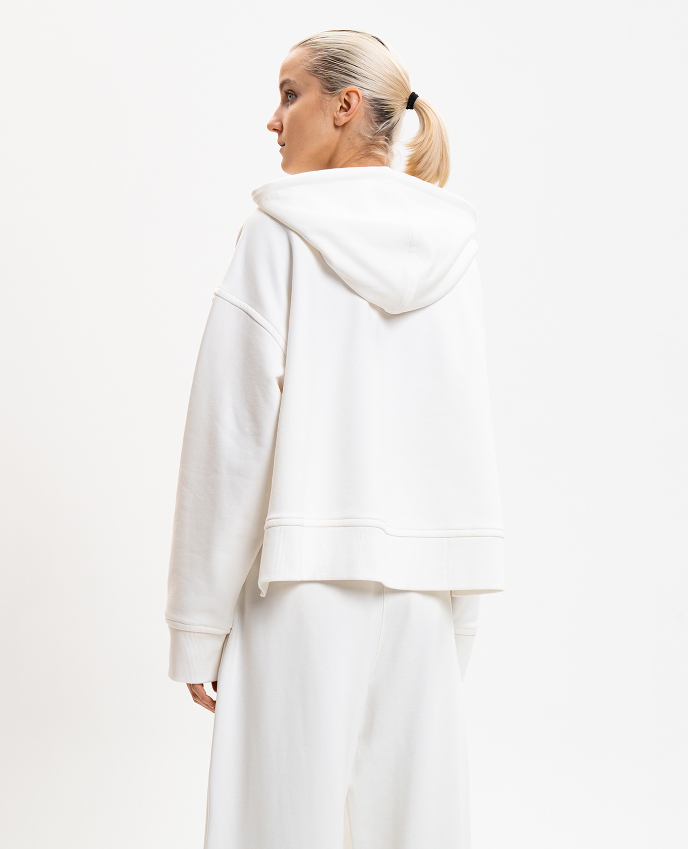 

SPDSLOGAN white hoodie with slits Max Mara Sportmax