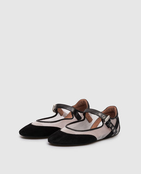 Premiata Black combination ballet flats M7311CRO