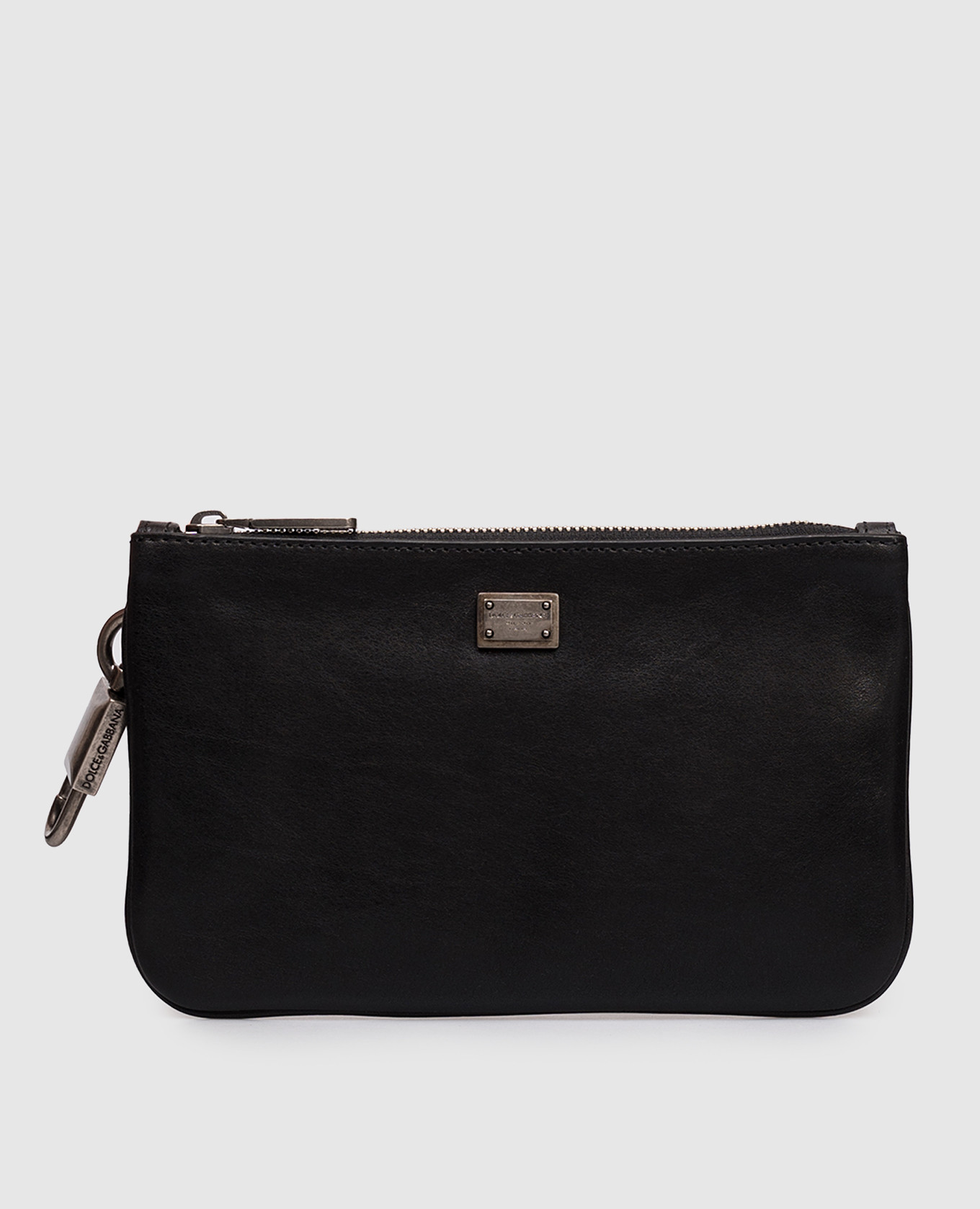 

Black leather clutch with logo Dolce&Gabbana