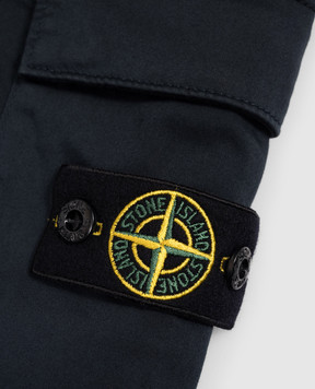 Stone Island Kids' blue joggers with logo K2S163100007S001268