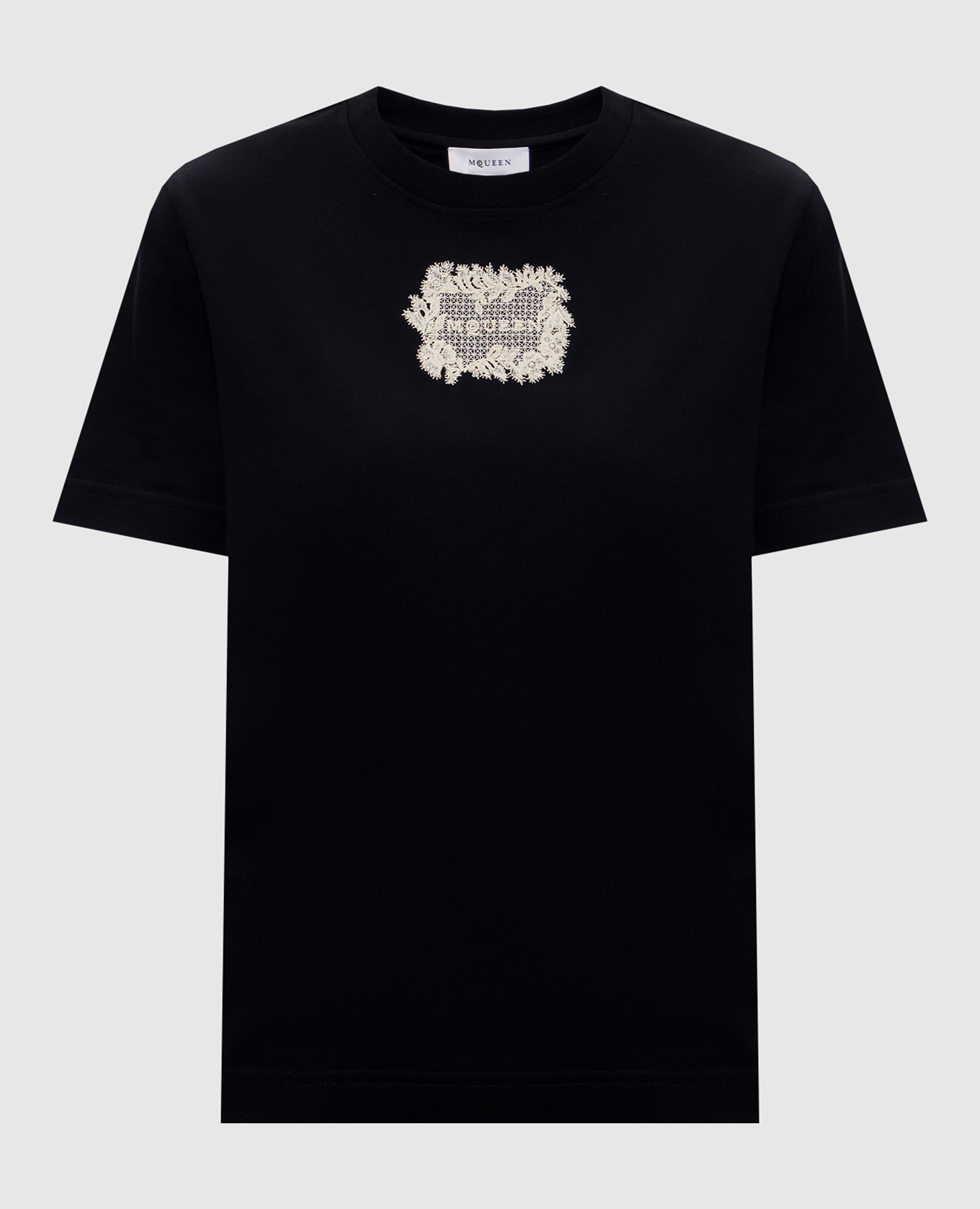 Black T-shirt with logo patch