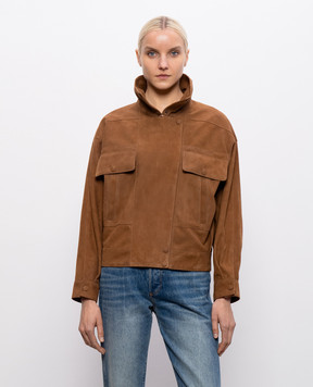 Babe Pay Pls Brown suede jacket 2614SUEDE