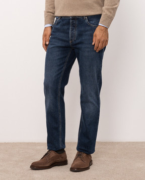Brunello Cucinelli Blue jeans with logo patch M283PB3210