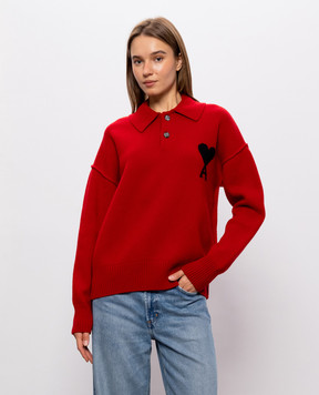 Ami Paris Red wool sweater UPL409018w