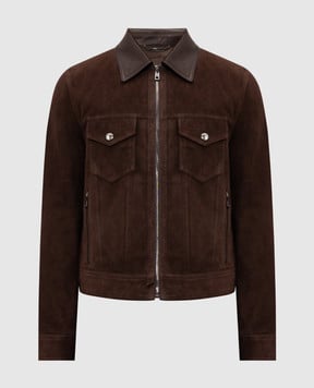 Dolce&Gabbana Brown suede jacket G9BWJLHULY1