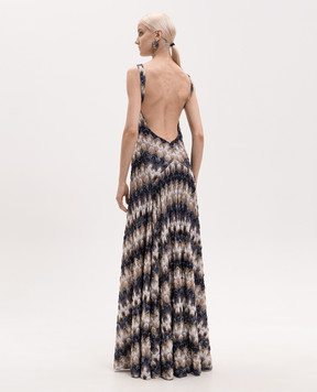 Missoni Beige dress with open back and lurex DS26SG3PBR015J