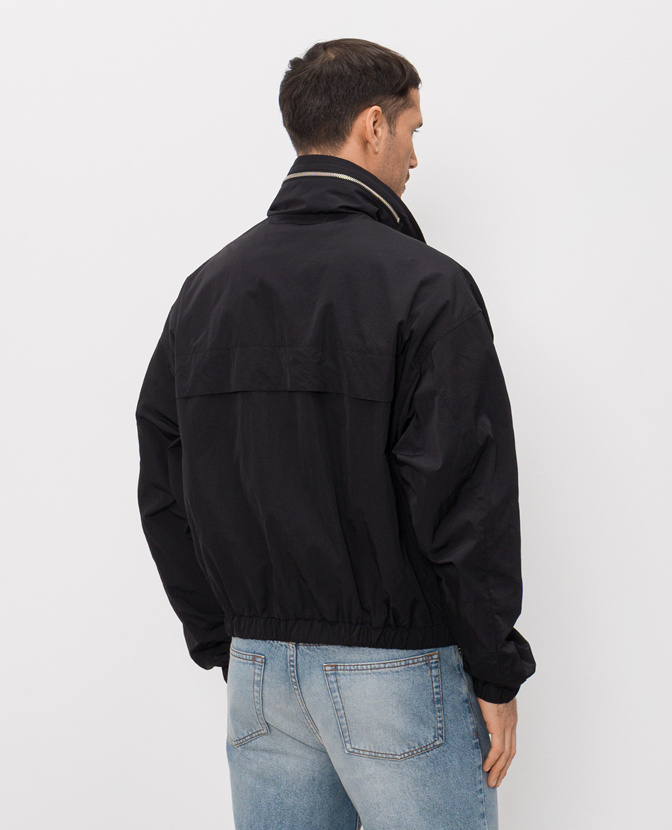 

Black jacket with textured emblem Ami Paris