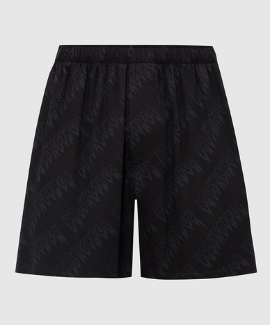 Zwarte shorts met logo-opdruk