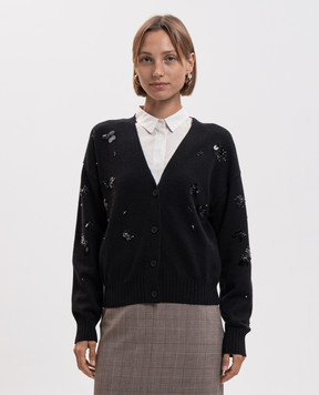 Twinset Black cardigan with wool 262AP3180
