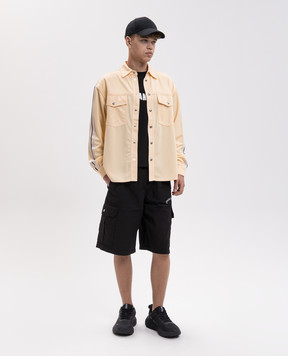 Palm Angels Yellow shirt with logo embroidery PAMBN002FB001