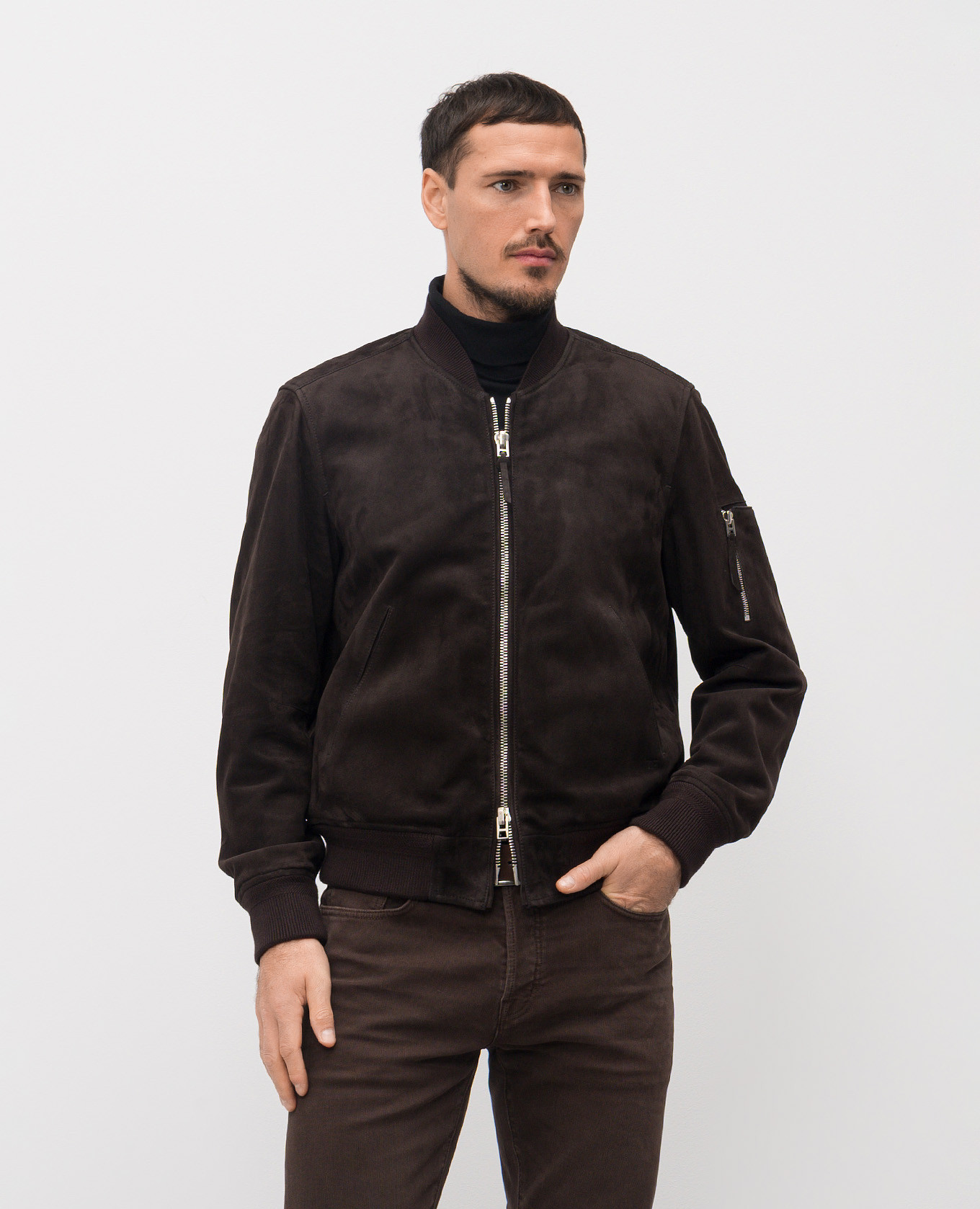 

Brown suede bomber jacket Tom Ford