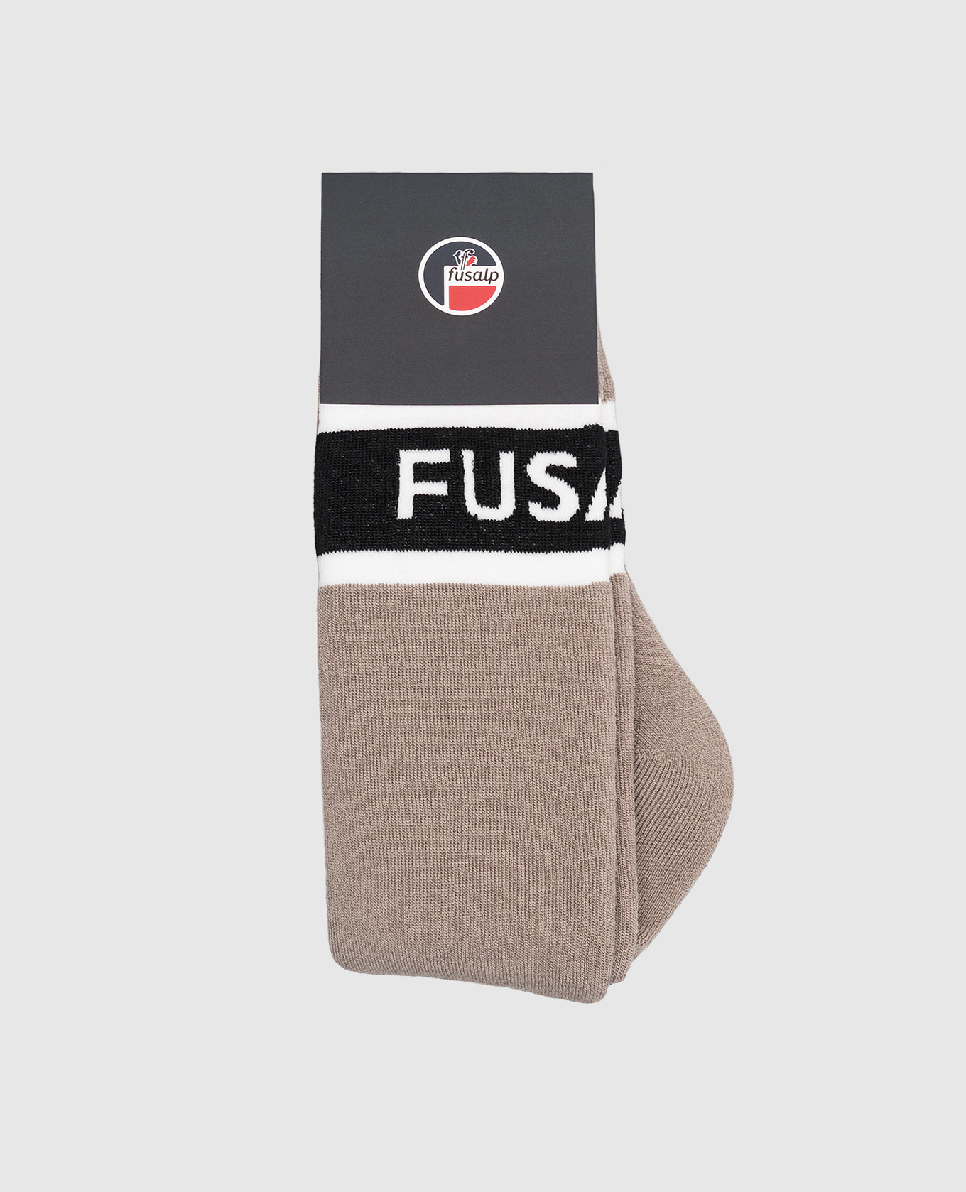 Brown PISTE PRO socks with wool