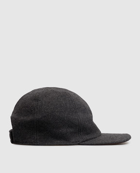 Doriani Cashmere Gray wool cap 191T125T125