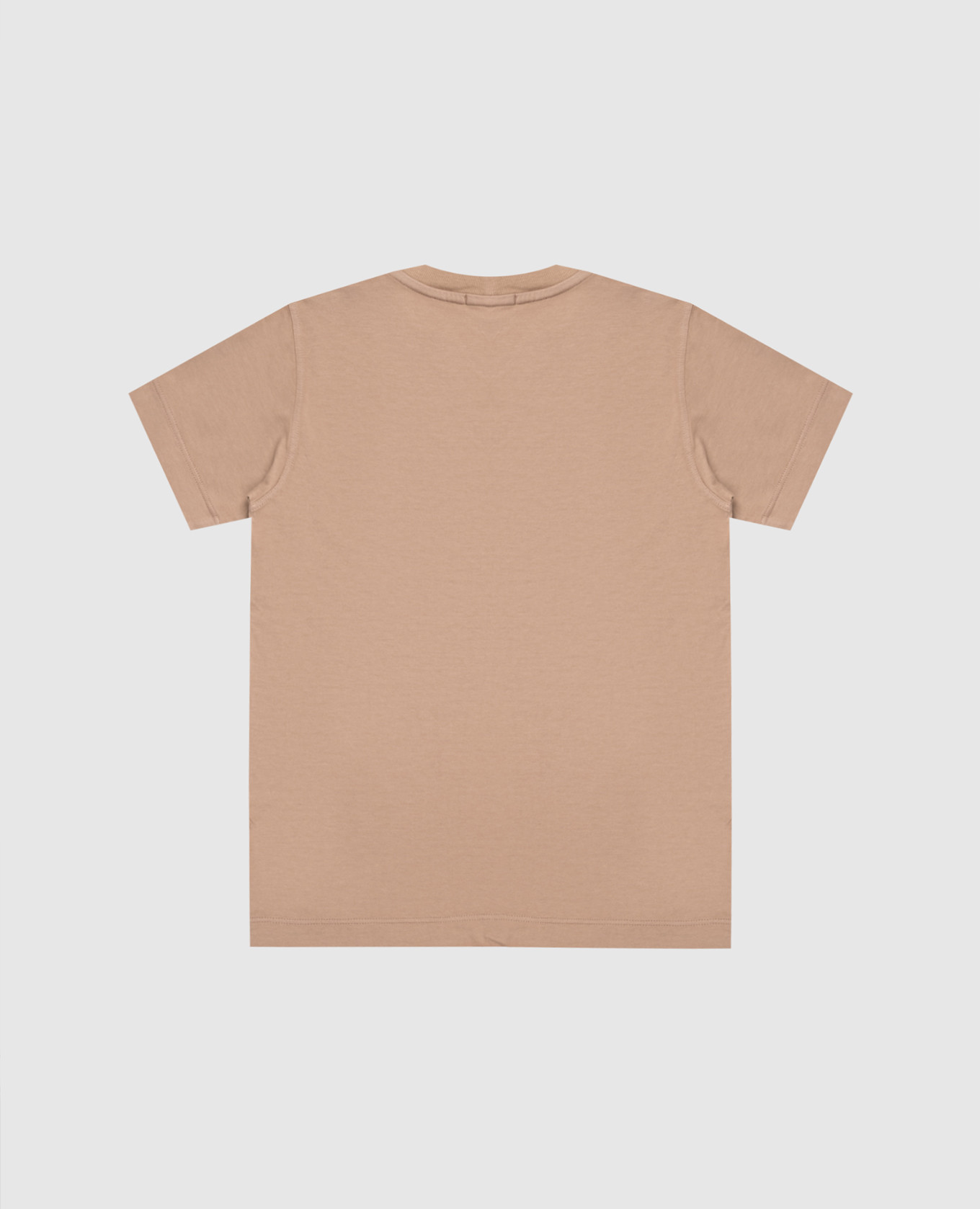 

Children's brown T-shirt with logo emblem print Stone Island