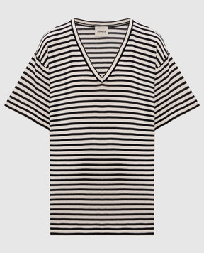 Khaite Beige striped Linda T-shirt 182691015