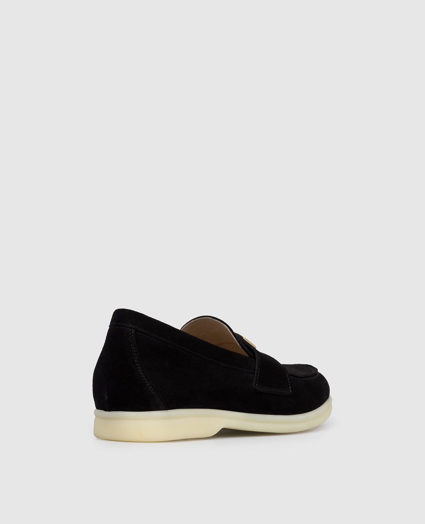 

Black suede loafers with logo engraving Babe Pay Pls