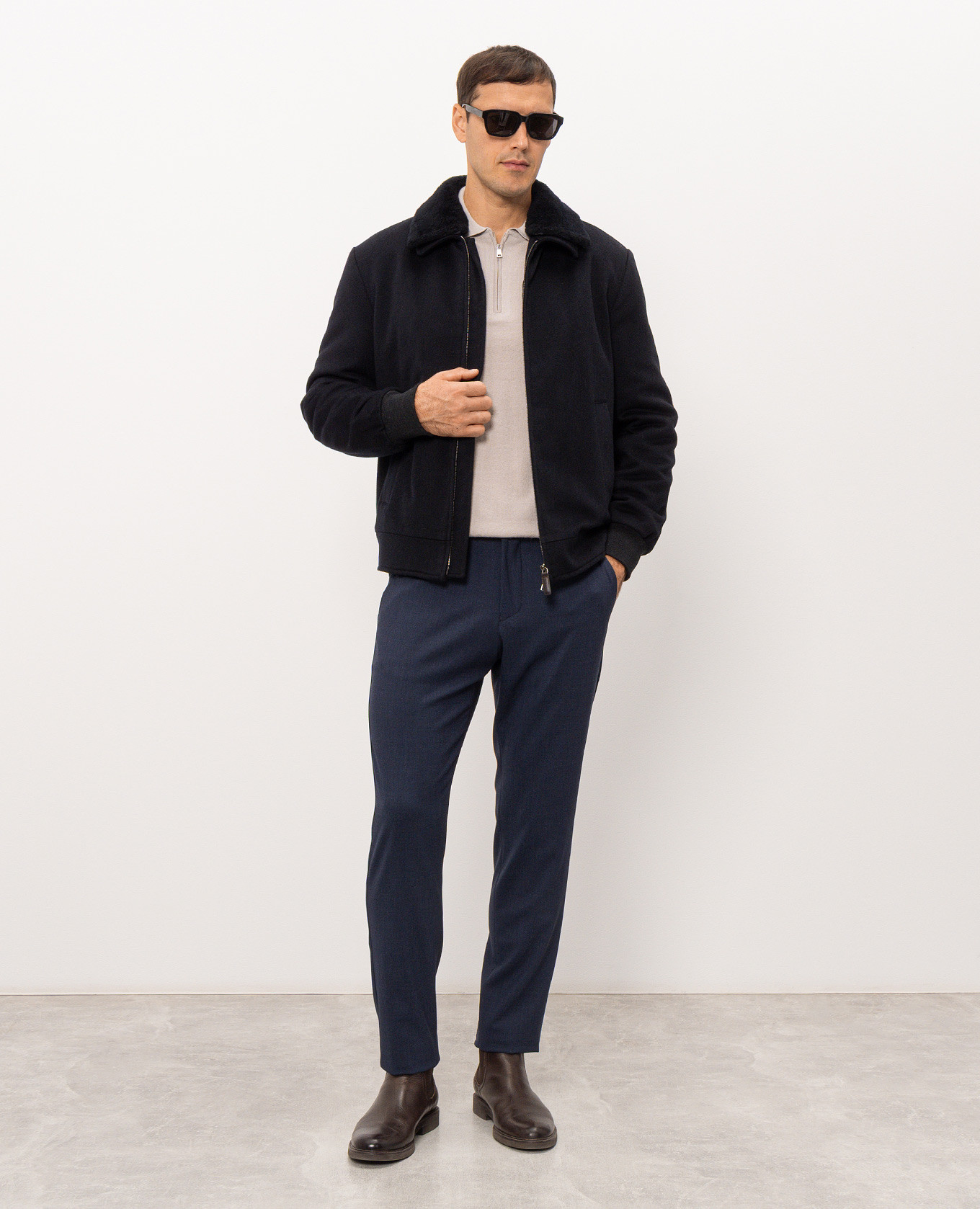 Beige wool, silk and cashmere polo shirt Cashmere&Whiskey 2