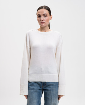 Ballantyne White wool jumper B1P8087W005
