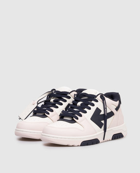 Off-White Out Of Office pink leather sneakers OWIA259S26LEA003