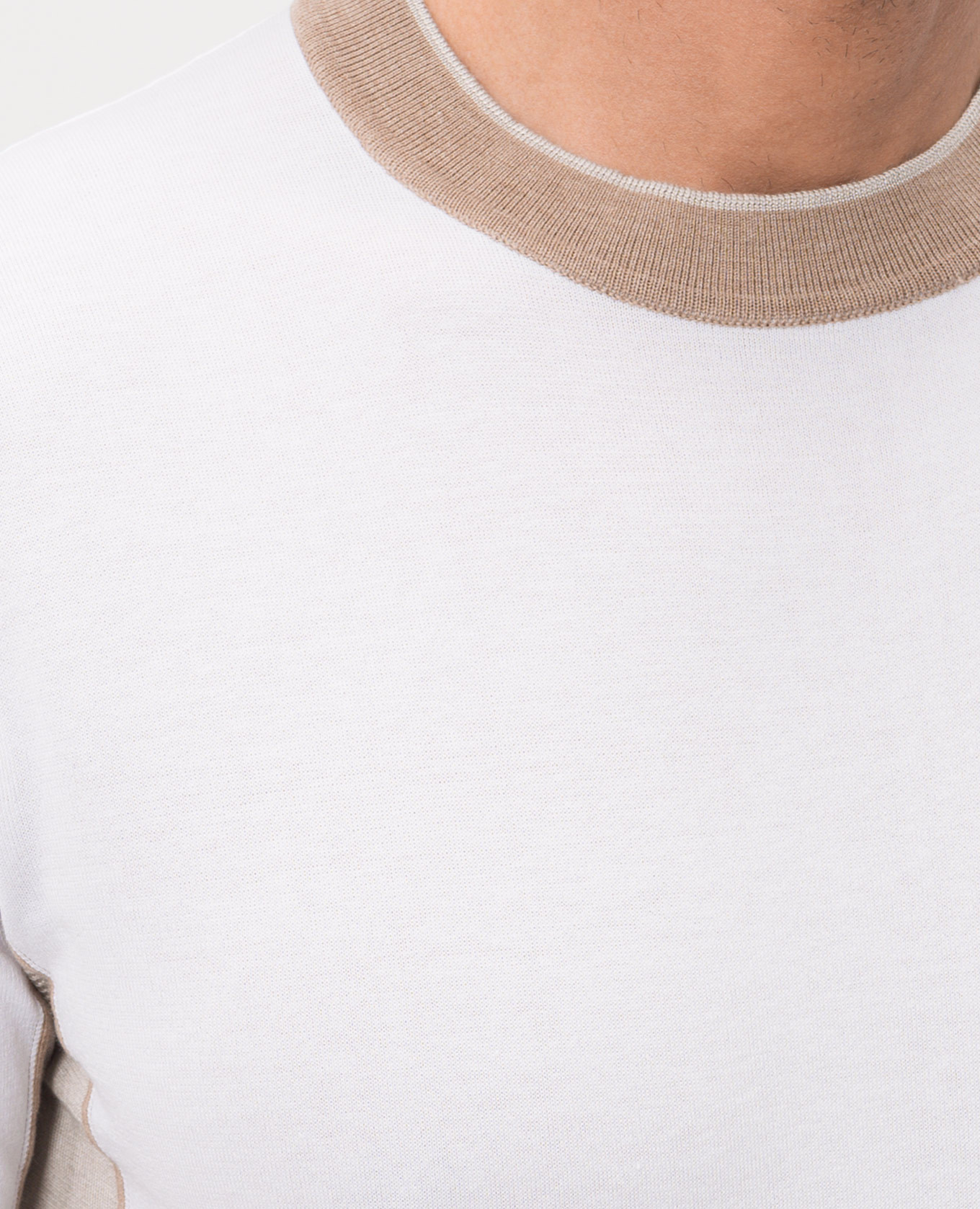 White T-shirt with silk Bertolo Cashmere 5