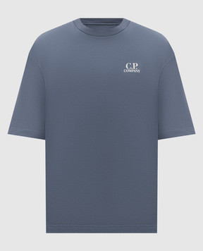 C.P. Company Blue t-shirt with logo print MTS209A110579W