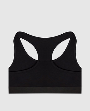Palm Angels Black top with logo pattern PLA1UWTP04SI