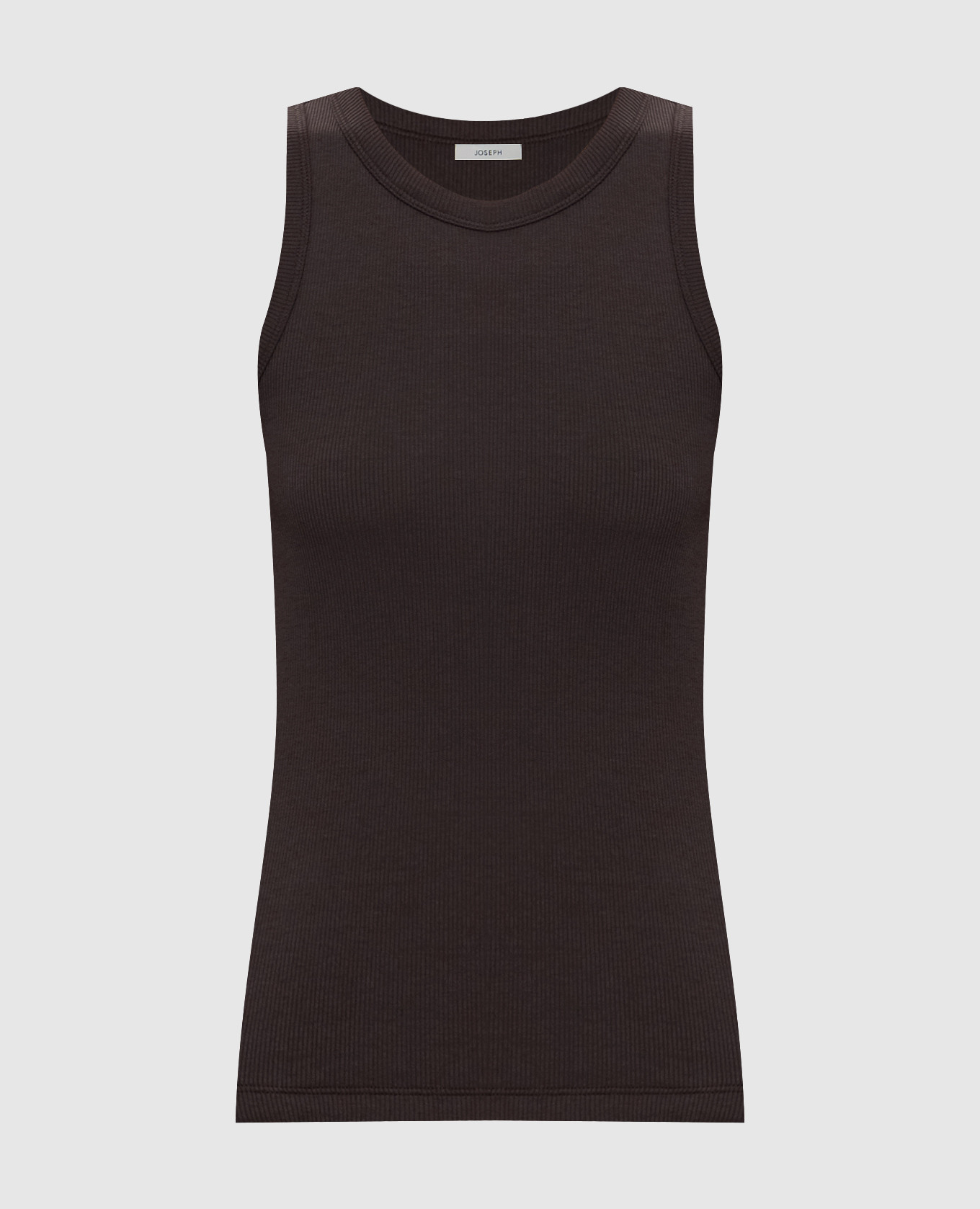 Brown Yeux ribbed tank top
