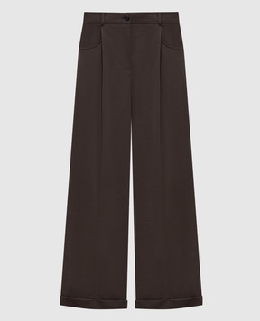 Brunello Cucinelli Brown trousers with lapels MH827HZ589