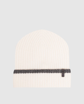 Brunello Cucinelli Ivory cashmere hat M12504979