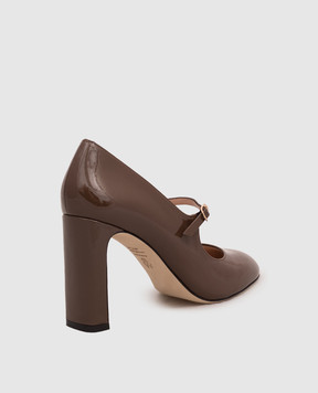 Stuart Weitzman Brown patent leather MARY JANE shoes SM475