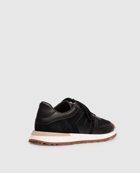 Brett Johnson Black leather sneakers FW26SH3OPENOI