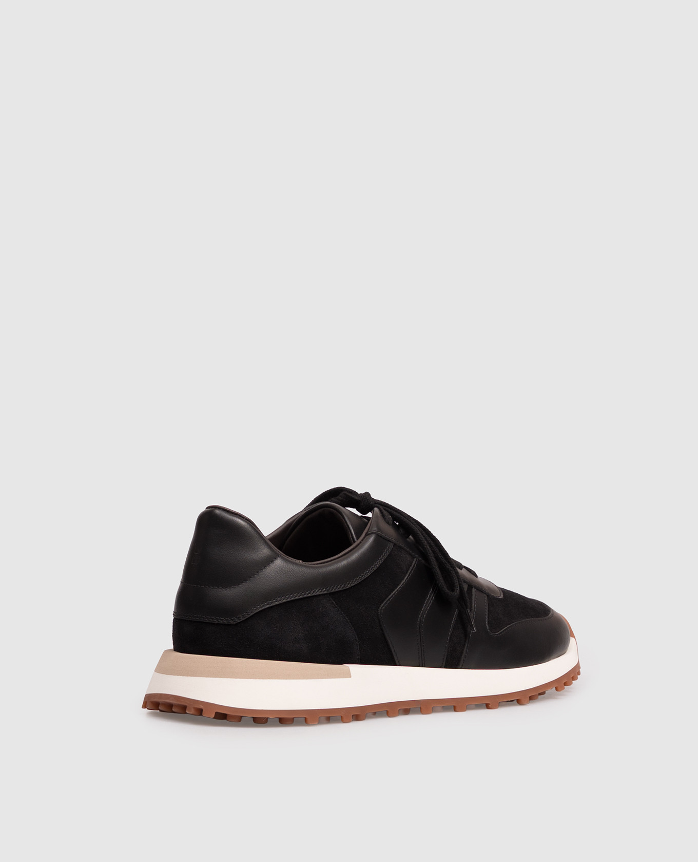 Black leather sneakers Brett Johnson 3
