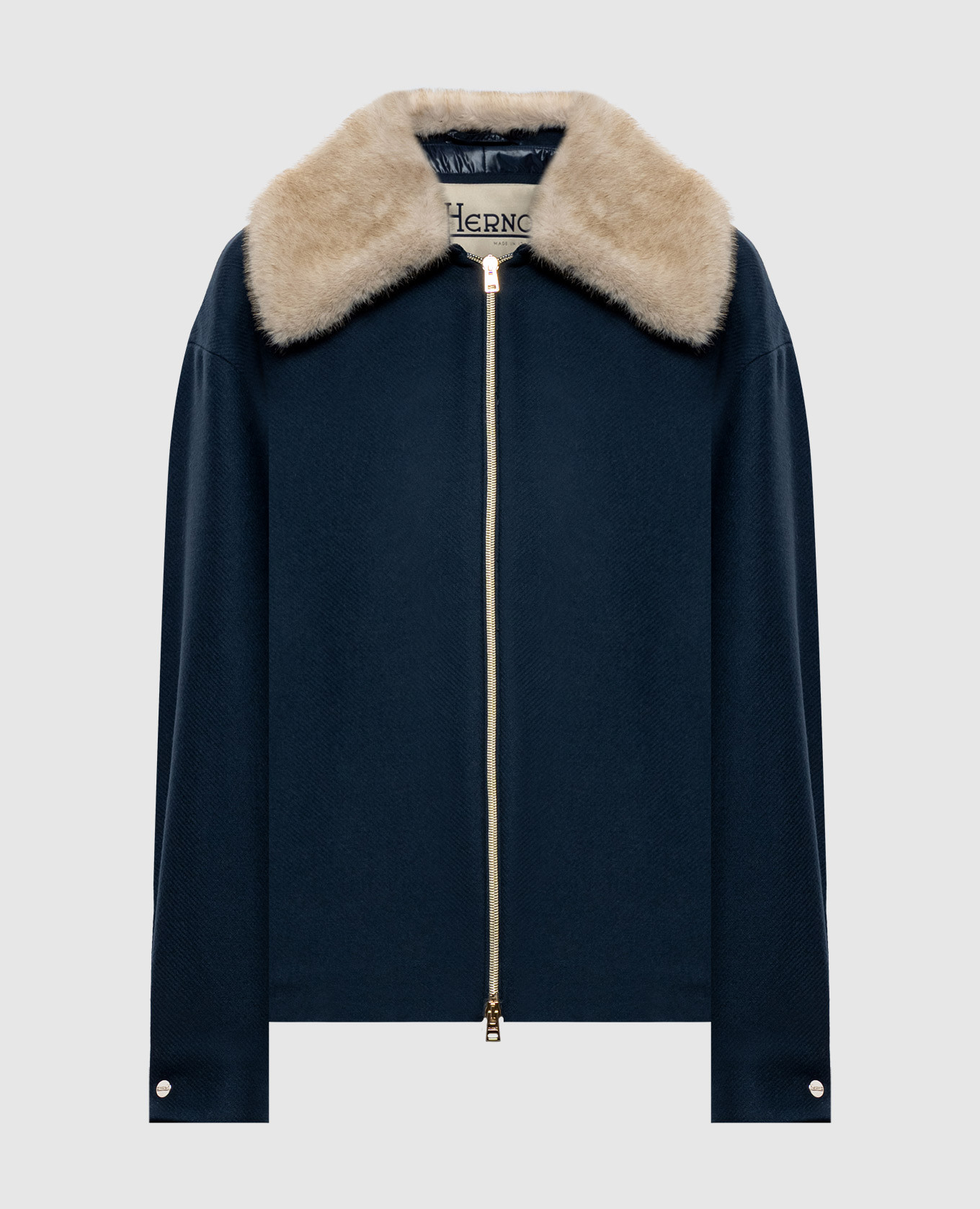 Blue jacket with wool Herno