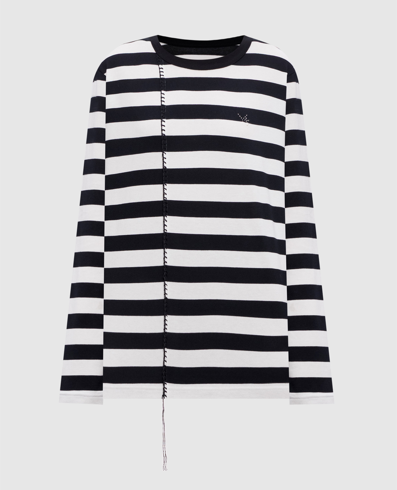 

Striped jumper with monogram Y`S Yamamoto, White