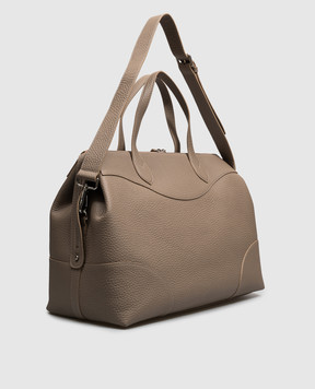 Enrico Mandelli Brown leather travel bag GEORGE7213