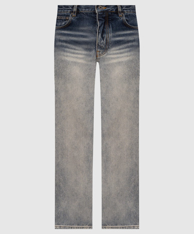 Jeans blu con stampa