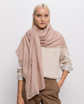 Peserico Beige scarf with wool A31550C0CC890
