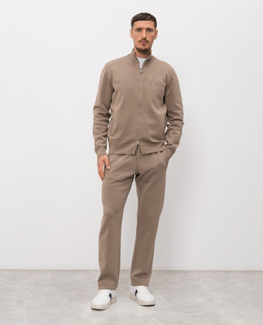 Stefano Ricci Brown cotton tracksuit K616447R31F26114P3D