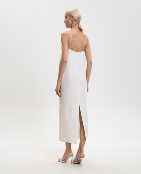 Khaite Taja white linen dress 5595218