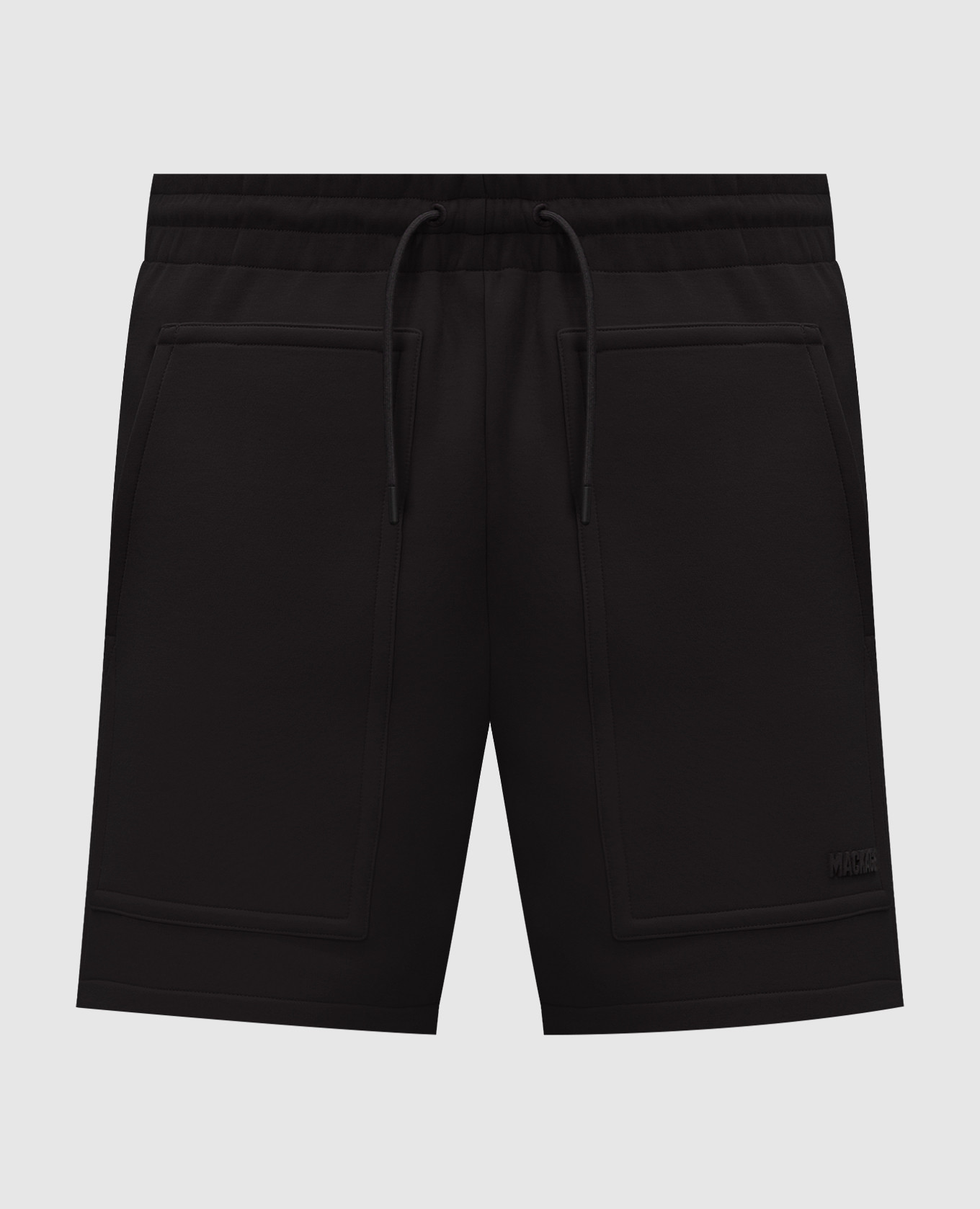Elwood black shorts with textured logo