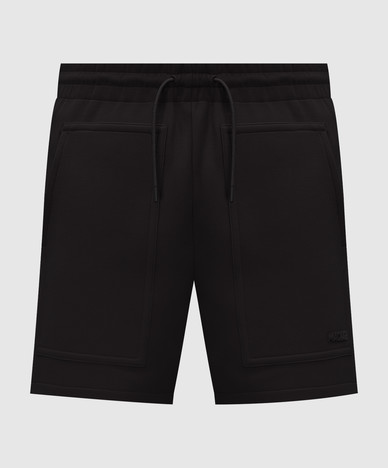 Elwood black shorts with textured logo