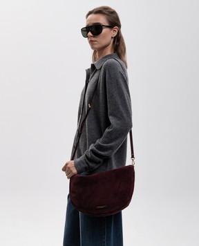 Gianni Chiarini Cleo burgundy suede crossbody bag BS12691CMPL